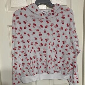 Link Blink White Hoodie with Pink-Red Cherry’s